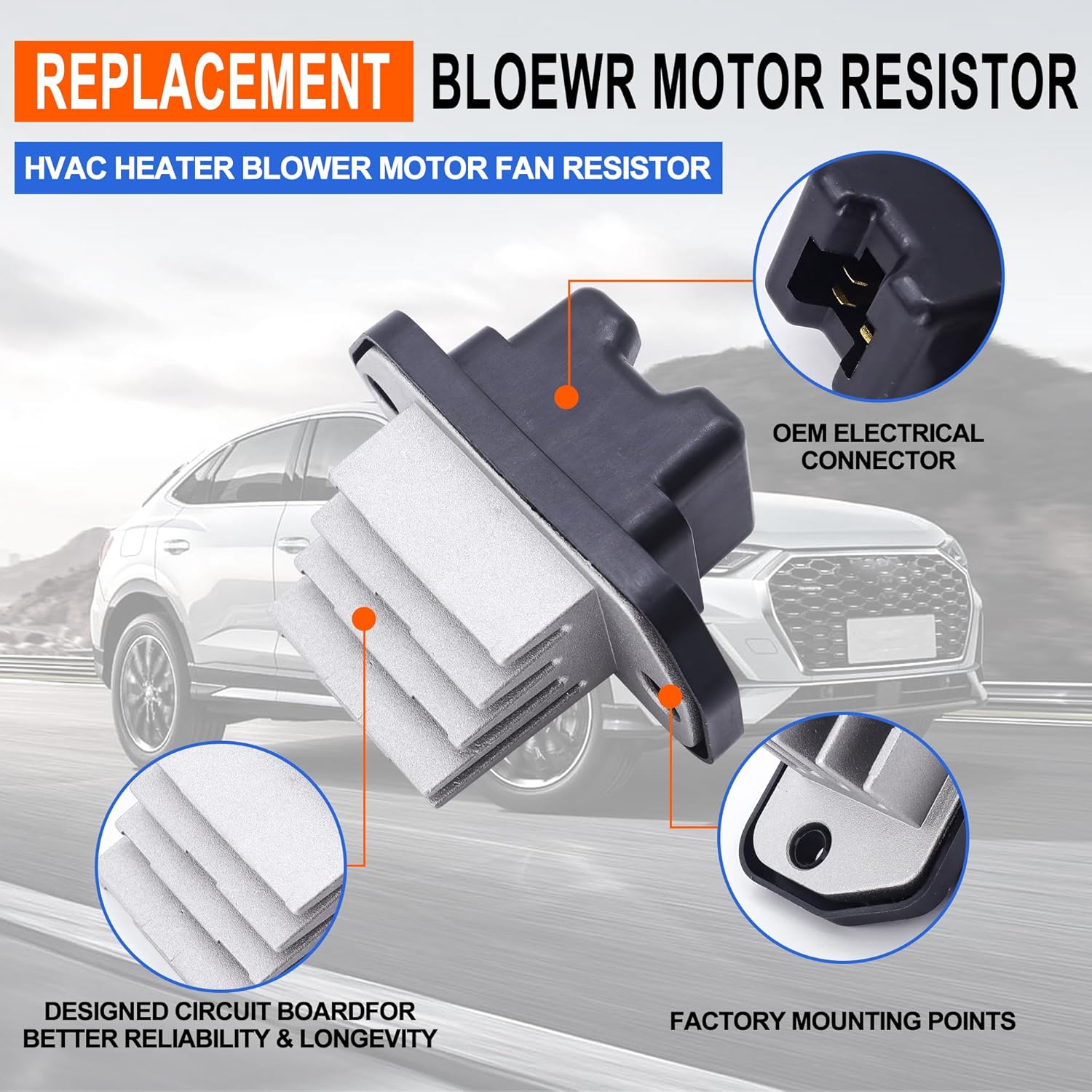 HiSport HVAC Heater Blower Motor Fan Resistor - 79330S6M941 Compatible with Acura RSX 2002-2006,Compatible with Acura TL 2004-2008,Compatible with Honda Accord 2003-2007