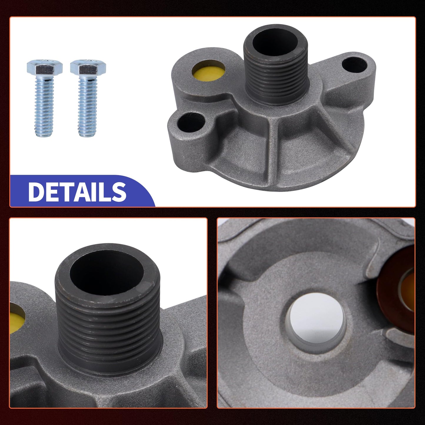 HiSport Oil Filter - Compatible with Chevy V8 Engines SBC BBC Spin On Bypass 305 307 327 350 400 396 402 427 454 - Replace 3952301