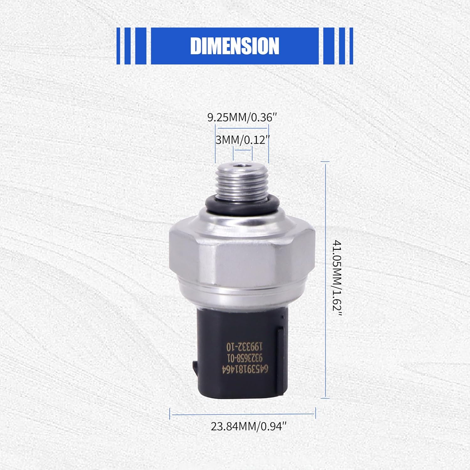 HiSport A/C Pressure Sensor Switch - Pressure Transducer Compatible with BMW 323ci 325xi 328i 330ci 525xi 528i 530i 540i 545i 645ci 740i 745li 750il M3 M5 X3 M5, Replaces 64539181464