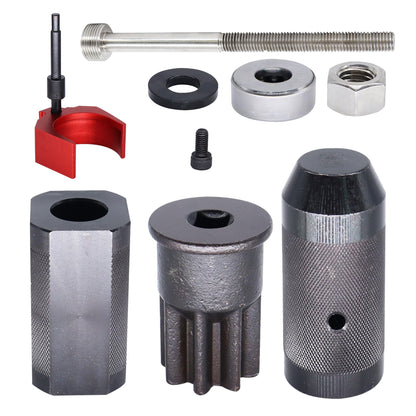 HiSport Fuel Injector Seal Install Tools for 9U-6891 CAT 3406E/C-15/C-16 Engines - 9U-6891 Injector Sleeve Remover Installer Set 8 PCS Include Injector Height Tool and Engine Barring Socket