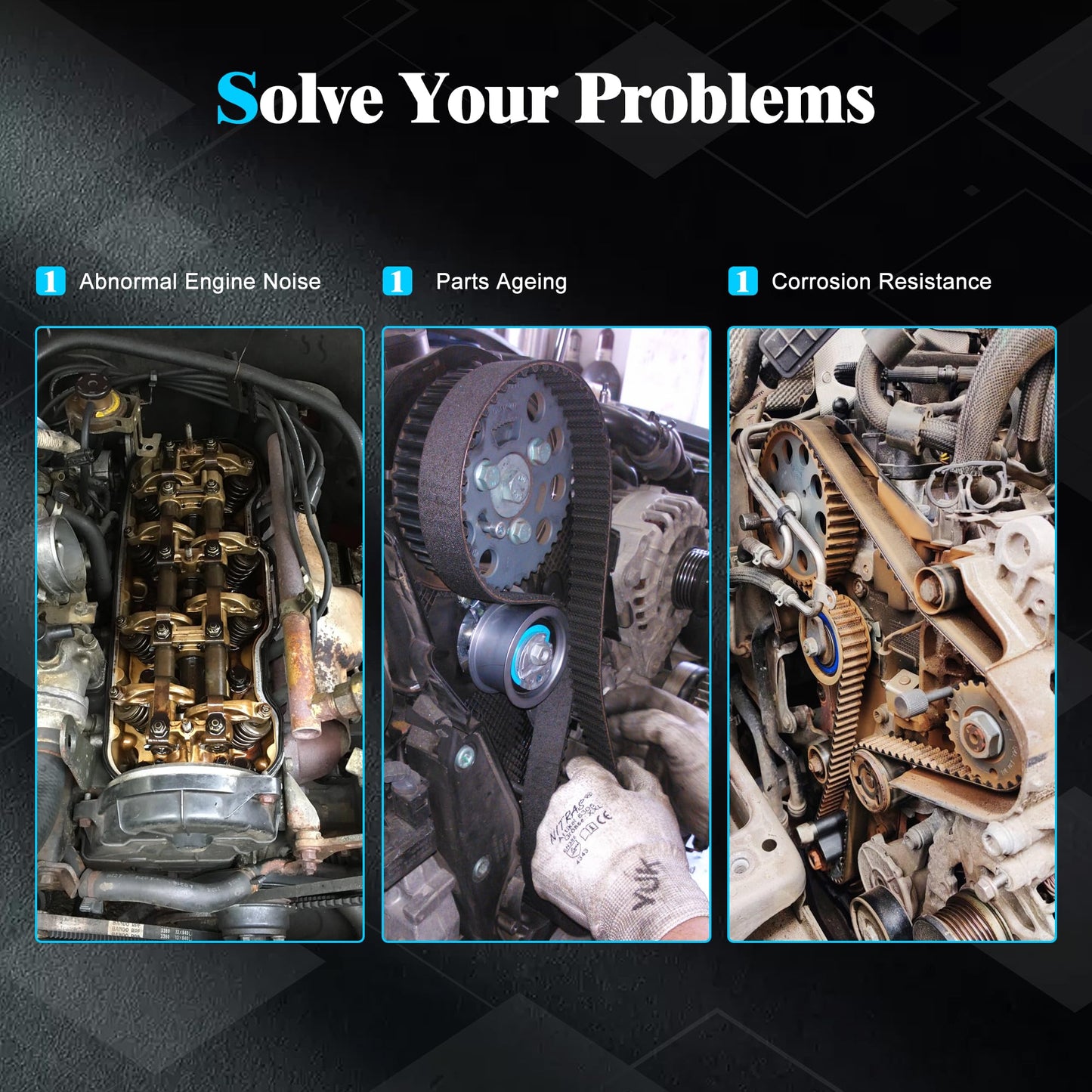 HiSport 2720520216 Engine Timing Chain Kit - Compatible with Benz C230 C80 C300 C350 CL550 CLK350 CLK550 E350 E550 G550 GL450 GL550 GLK350 ML350 ML450 ML550 R350 S400 S550 SL550 SLK280 SLK350