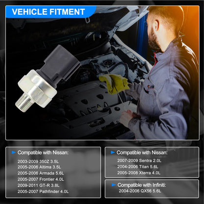 HiSport Oil Pressure Sensor Switch PS417 Compatible with Nissan Altima Armada 2003-2011,Replacement for Infiniti QX56 2004-2006