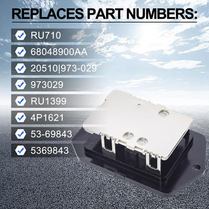 HiSport HVAC Heater Blower Motor Fan Resistor - RU710 68048900AA Compatible with Dodge Ram 1500 2500 3500 4500 5500 2009-2018 Truck Replace 4P1621 973029 RU710 68048900AA 68048900AB