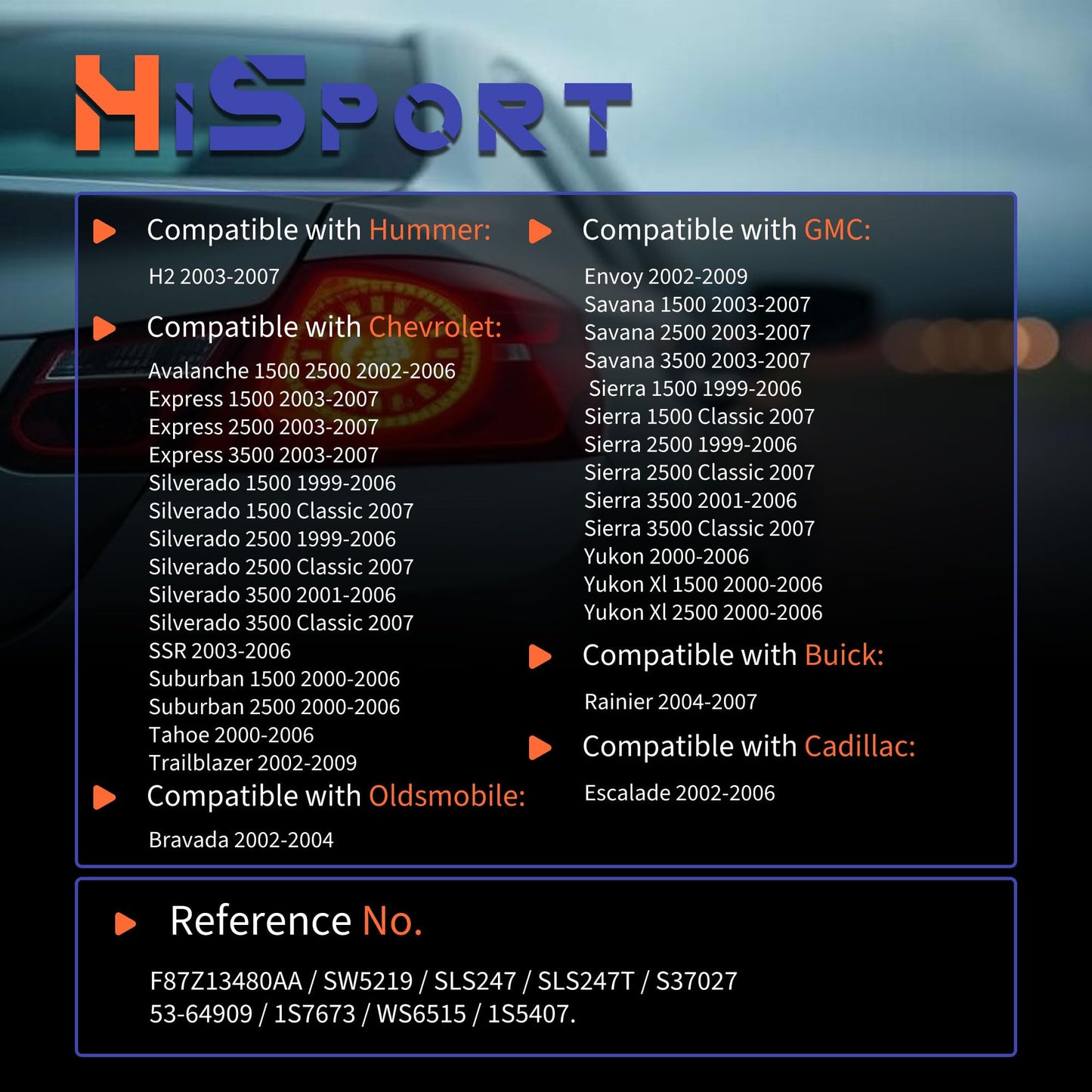 HiSport Brake Light Switch 15038393 Compatible with Chevrolet Silverado/GMC Sierra/Saab 9-7x Replacement for 15128874, 15158767, 15161650, 15163032, SLS-303, 25771554