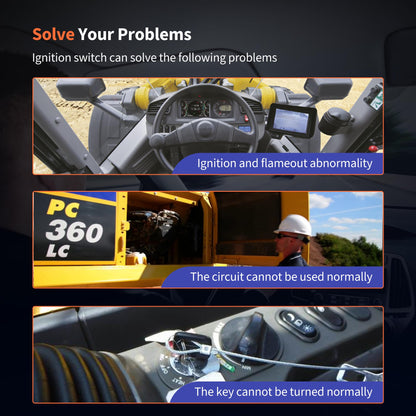 HiSport Ignition Starter Switch Compatible with Caterpiller CAT 307 311 311C 312 312BL 313B 314C 315 315BL 317 317BLN 318B 320 320L 320N 321C 325C Excavator, Replace 5P8500 7Y3918 7Y-3918