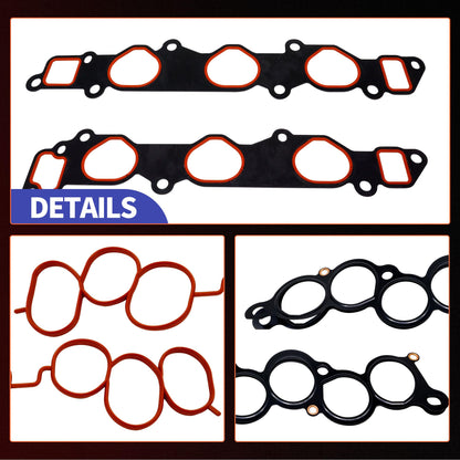 HiSport Intake Manifold Gasket Set MS92766 Engine Gasket 3.0L V6 Compatible with Lexus ES300 1994-2003,GS300 2006,RX300 1999-2003,Replacement for Toyota Camry 1994-2006 2955cc