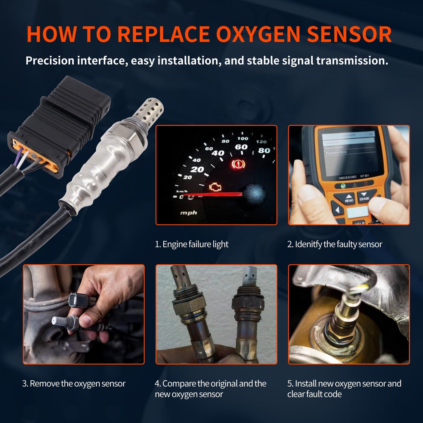 HiSport 234-4479 Oxygen O2 Sensor Downstream - Compatible with 135i 135is 335i GT xDrive 535i GT xDrive 535i xDrive 640i xDrive Gran Coupe 740i 740Li 740Li xDrive ActiveHybrid 3 5 7 2011-2017