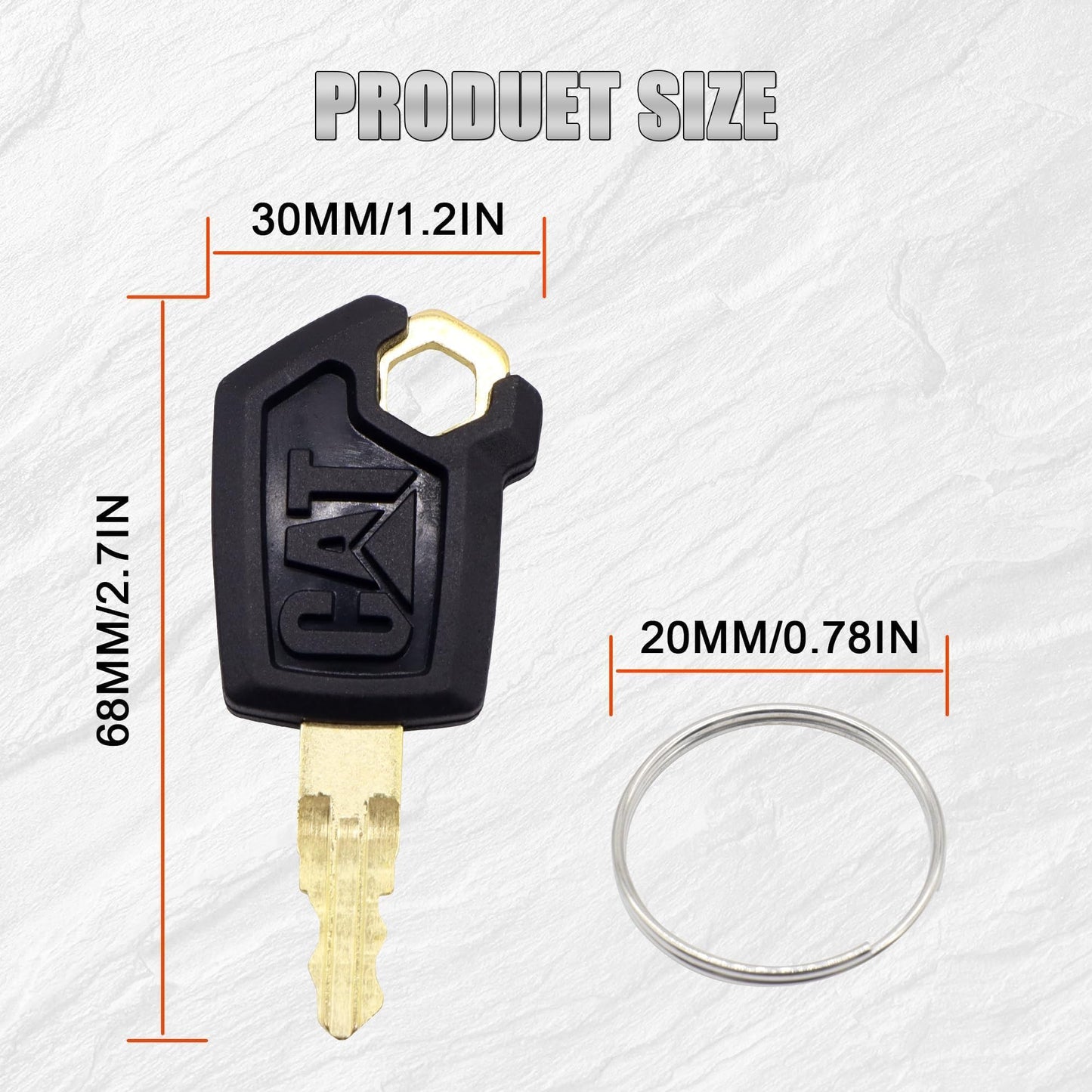 HiSport Cat Keys - Compatible with Caterpillar Heavy Equipment Part Replace 5P8500