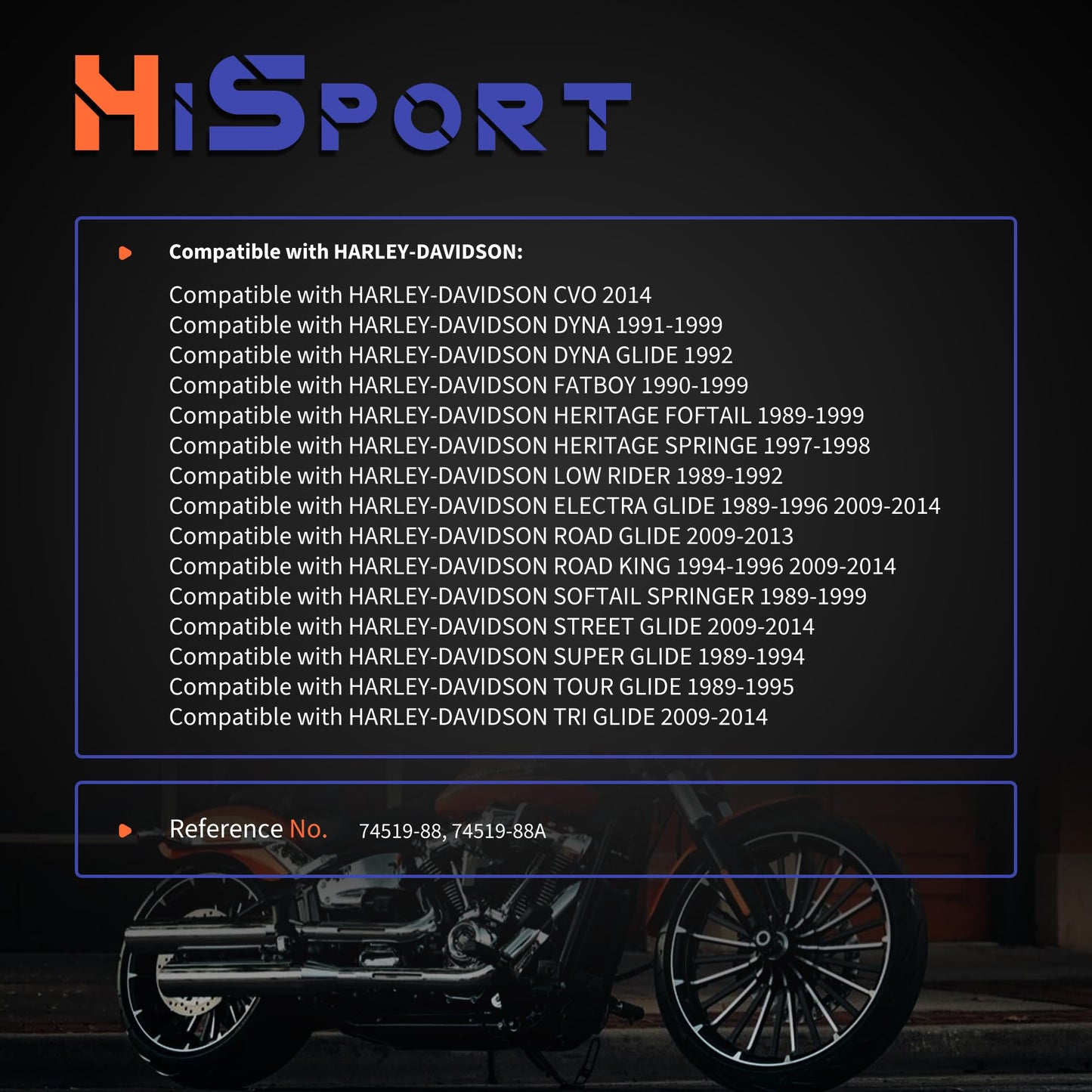 HiSport Voltage Regulator Rectifier - Compatible with Harley-Davidson CVO Dyna Fatboy Replaces 74519-88 74519-88A