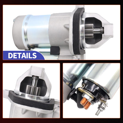 HiSport S114-902A Starter Motor - Compatible with Chevy City Express Compatible with Nissan Cube Juke NV200 Sentra Tiida Versa 1.6L 1.8L 2.0L 2007-2021 12V 1.0KW 10 Teeth Clockwise - Replace 19317693