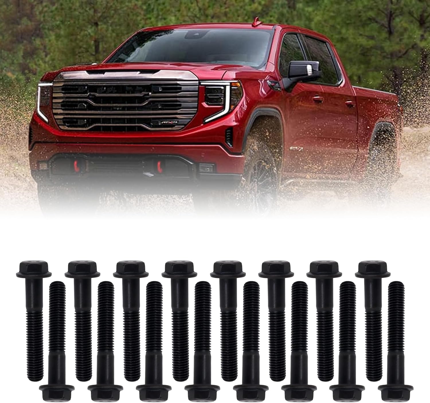 HiSport Exhaust Manifold Bolts Kit - Compatible with Ford F250 F350 7.3L Powerstroke Diesel Engine