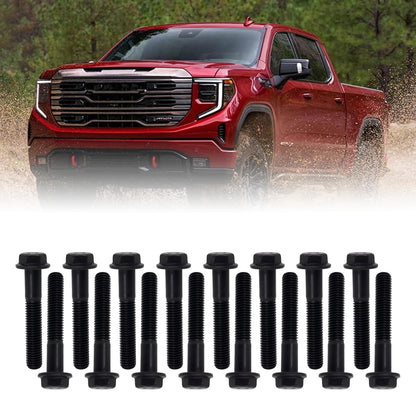 HiSport Exhaust Manifold Flanged Bolt - Compatible with Ford F250 F350 7.3L Powerstroke Diesel Engine 1994 1995 1996 1997 1998 1999 2000 2001 2002 2003