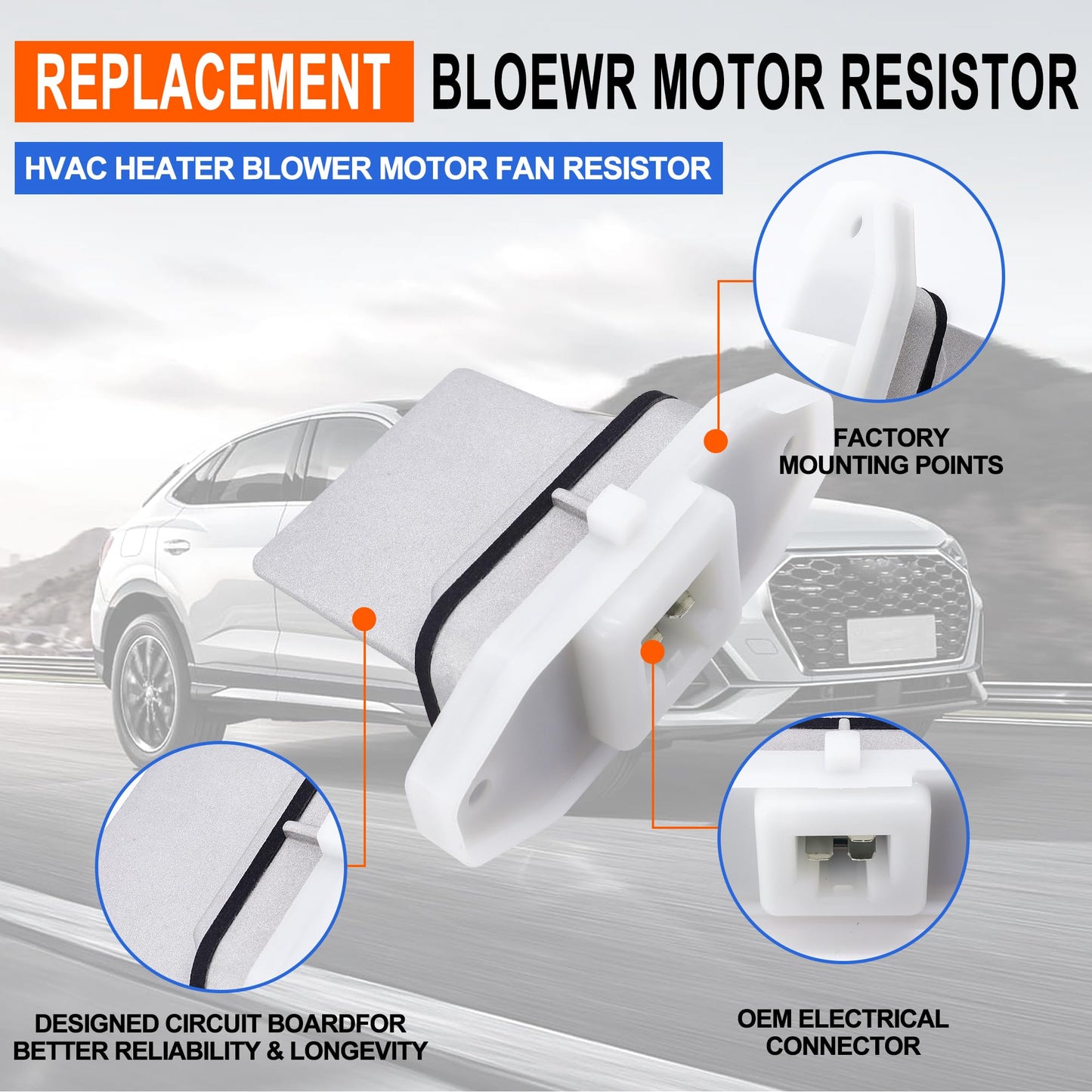 HiSport HVAC Heater Blower Motor Fan Resistor with Harness Compatible with Nissan & Infiniti Vehicles Altima 2002-2006, Maxima 2000-2008, I30 2000-2001, I35 2002-2004 Front Side Replace 27761-2Y000