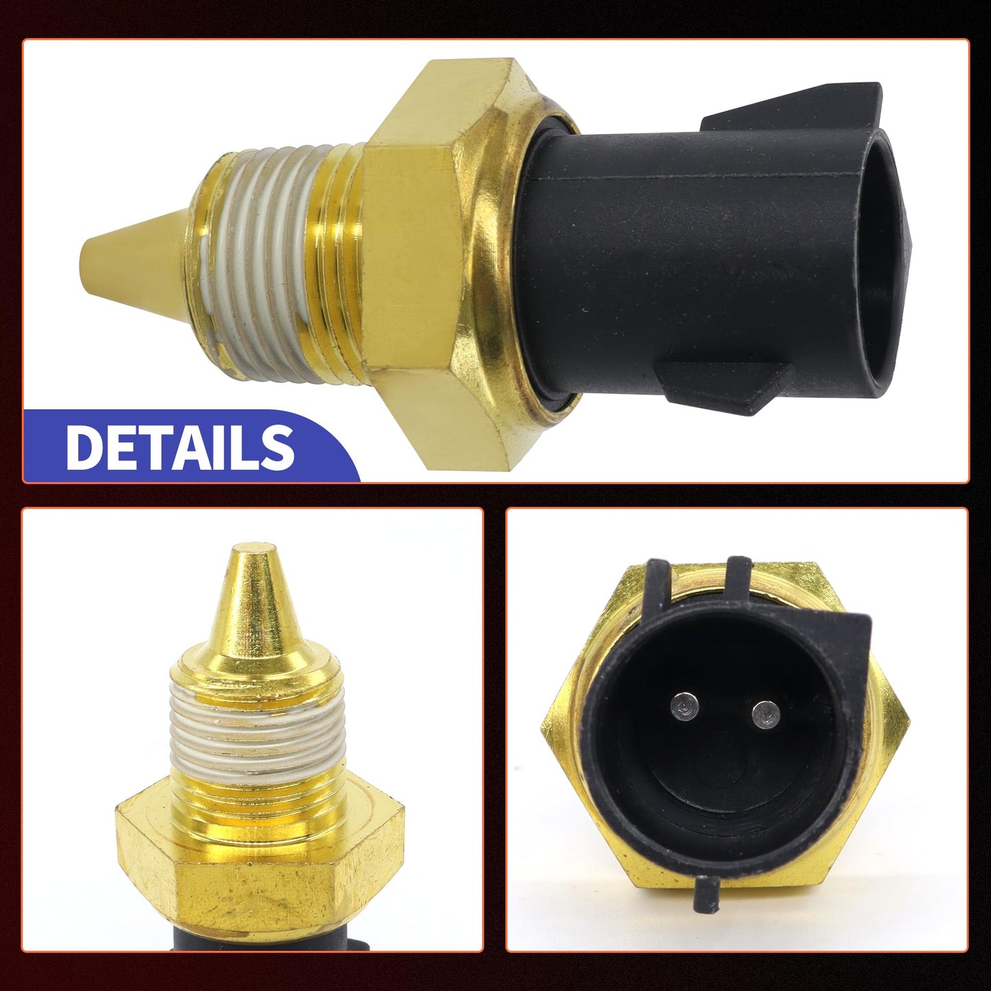 HiSport Engine Coolant Temperature Sensor - Compatible with Ford E-150 E-250 E-350 E-450 E-550 Lincoln Mark VIII Mercury Cougar Tracer Mystique Replaces 250791B020 ZZL018707 9U2Z12A648A