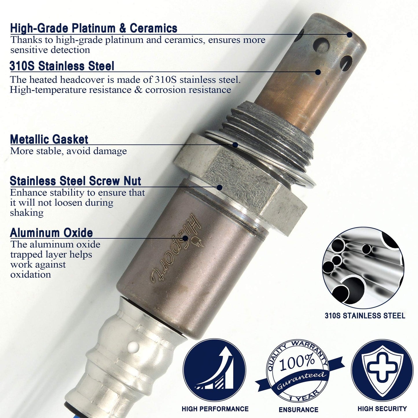 HiSport 234-9038 Oxygen Sensor, Compatible with Suzuki Equator 2009-2010, Nissan Xterra 2008-2010 Titan 2008-2012 Rogue 2010 Pathfinder 2008-2012 Maxima 2009 Frontier 2008-2010 Altima, Infiniti QX56