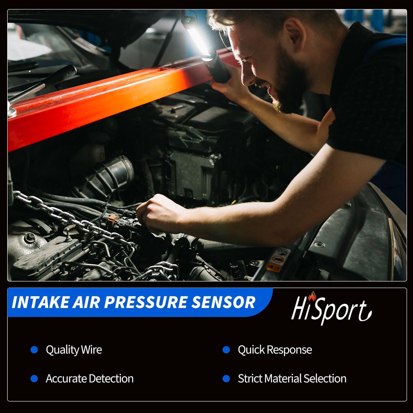 HiSport 2411528 T-MAP Temperature Manifold Absolute Pressure Sensor Compatible with Polaris Series 700 800 900 (All Models) 2004-2016, 2014+ 570, General,Ranger 1000, ACE 570 900, Snowmobile 2006-2018