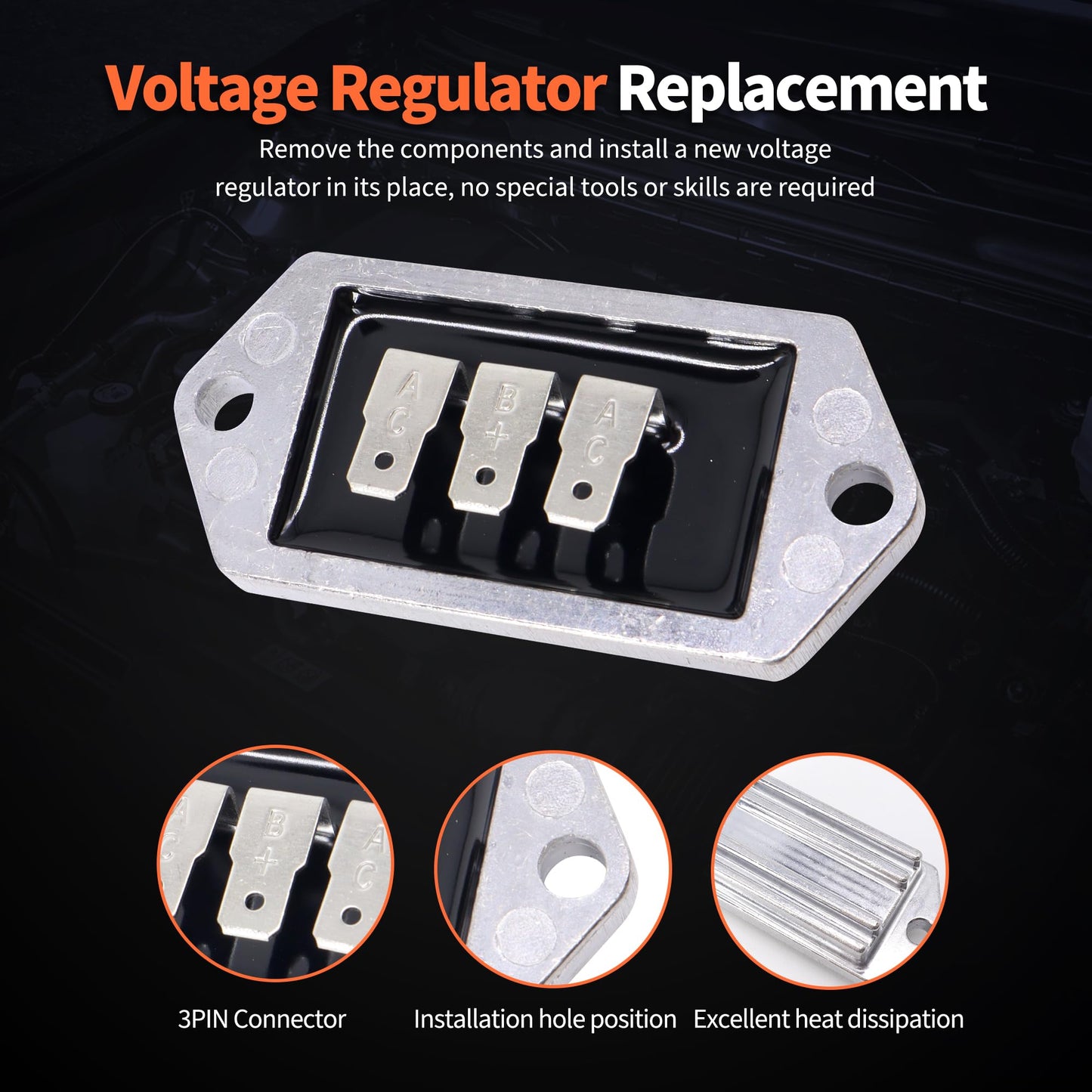 HiSport Voltage Regulator Rectifier 12/15 Amp Half Wave Compatible with Kohler Engines Replaces 25 403 35-S