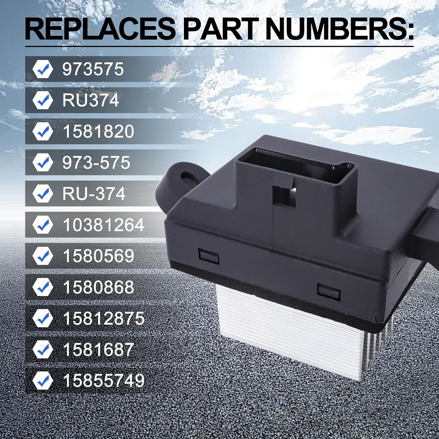 HiSport Auto Temp Control Blower Motor Resistor Compatible with Chevy Malibu 2004-2012,Pontiac G6 2005-2010,SATURN AURA 2007-2009 Replace 15812875 1581687 973575 RU374