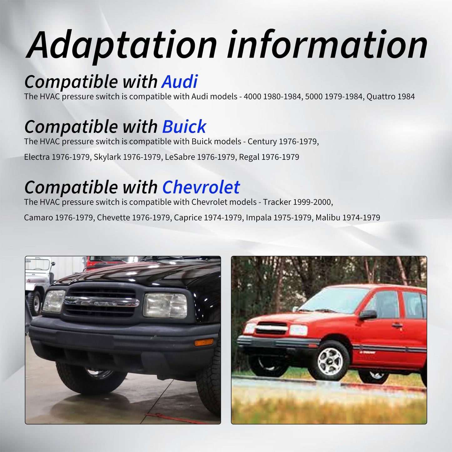 HiSport HVAC Pressure Switch - Compatible with Audi 4000 5000 Quattro Buick Century Electra Chevrolet Tracker Camaro Replaces SW 2147C