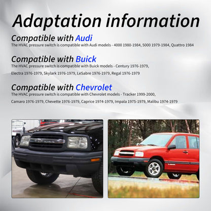 HiSport HVAC Pressure Switch - Compatible with Audi 4000 5000 Quattro Buick Century Electra Chevrolet Tracker Camaro Replaces SW 2147C