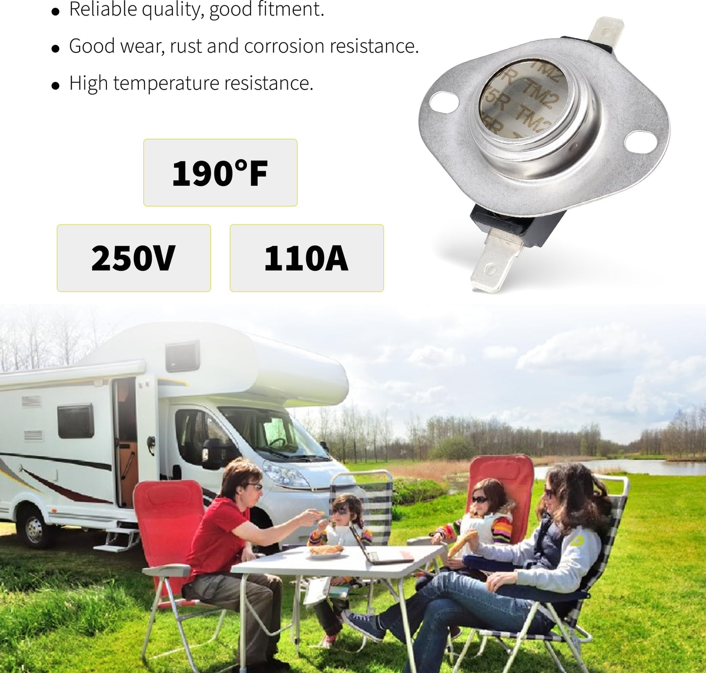 HiSport 230849 RV Furnace Limit Switch - Compatible with Suburban NT-16SE/20SE/24SE/30SE Coleman Mach 1997 RV Furnace