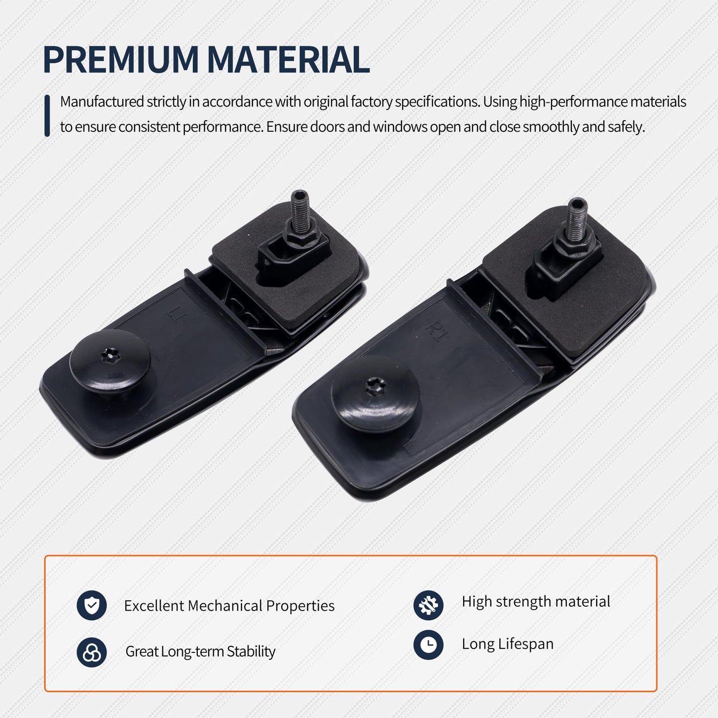 HiSport Rear Window Hinge Liftgate Glass Hinge Set Right & Left Pair - Compatible with Ford Escape 2008-2012 Mercury Mariner 2008-2011 Mazda Tribute 2008-2011 - Replace 8L8Z78420A68C 8L8Z78420A68D