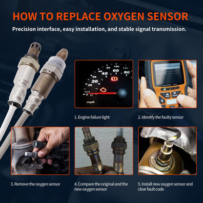 HiSport 2Pcs Oxygen O2 Sensor Upstream and Downstream Compatible with Nissan Altima Rogue 2.5L L4 2007-2013 Replaces 234-9036 234-4382