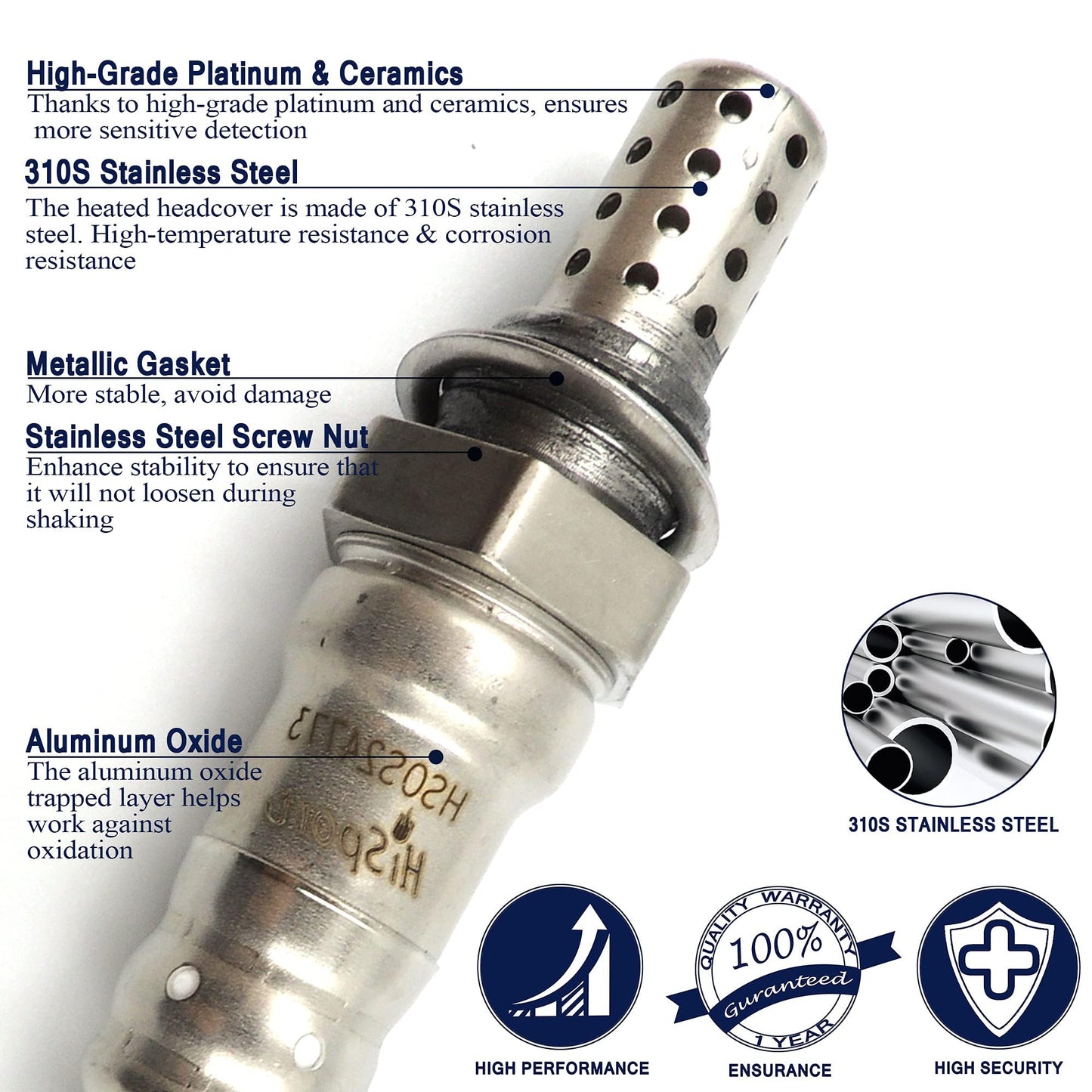 HiSport 250-24773 Oxygen Sensor Upstream Downstream Compatible with Suzuki XL-7, Pontiac Torrent, GMC Canyon Acadia Limited, Chevrolet Traverse Equinox Colorado Camaro, Cadillac XTS, Buick Enclave