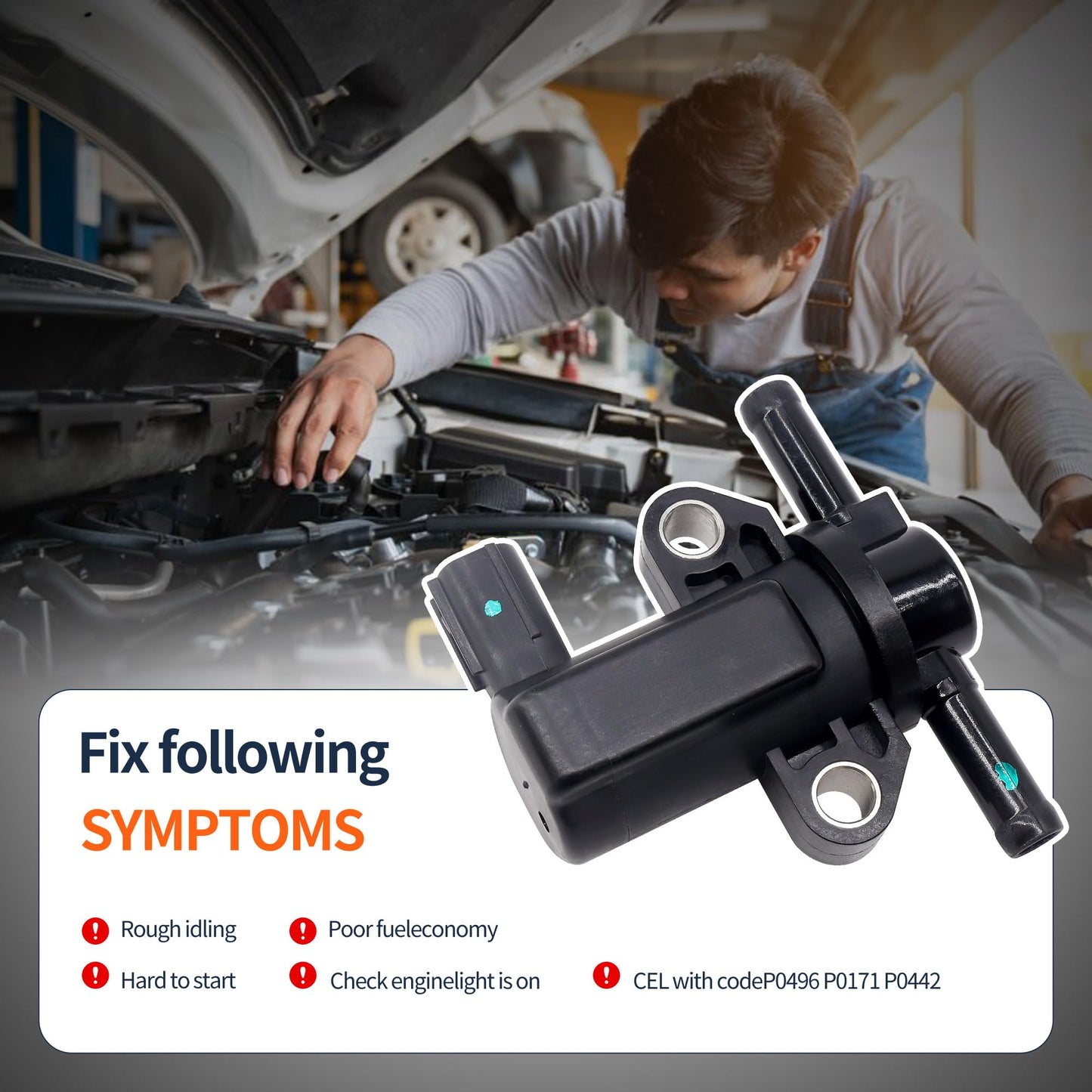 HiSport 14930-7s000 Vapor Canister Purge Solenoid Valve - Compatible with Nissan Armada Titan Pathfinder Xterra Frontier NV1500 NV2500 NV3500 2004-2016 Infiniti QX56 2004-2010