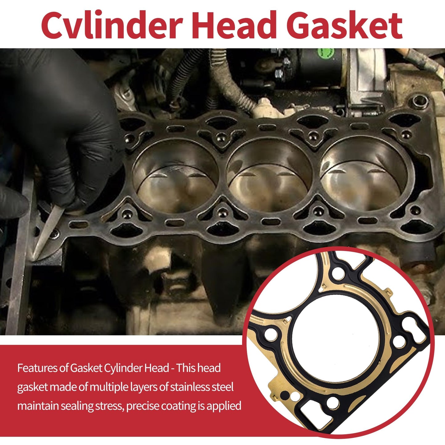 HiSport Engine Head Gasket Set Compatible with Hyundai Elantra 2011 2012 2013 Elantra GT 2013 Kia Forte 2014 Soul 2012-2013 HS26561PT