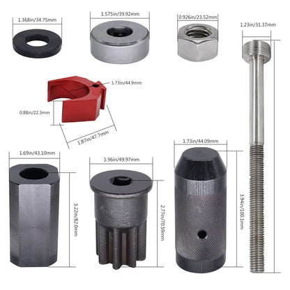 HiSport Fuel Injector Seal Install Tools for 9U-6891 CAT 3406E/C-15/C-16 Engines - 9U-6891 Injector Sleeve Remover Installer Set 8 PCS Include Injector Height Tool and Engine Barring Socket