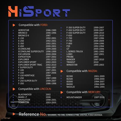 HiSport A/C Orifice Tube - Compatible with Ford Lincoln Mazda Replaces EX1000C YG-346 ZZM061179B 155755 F2DZ19D990A