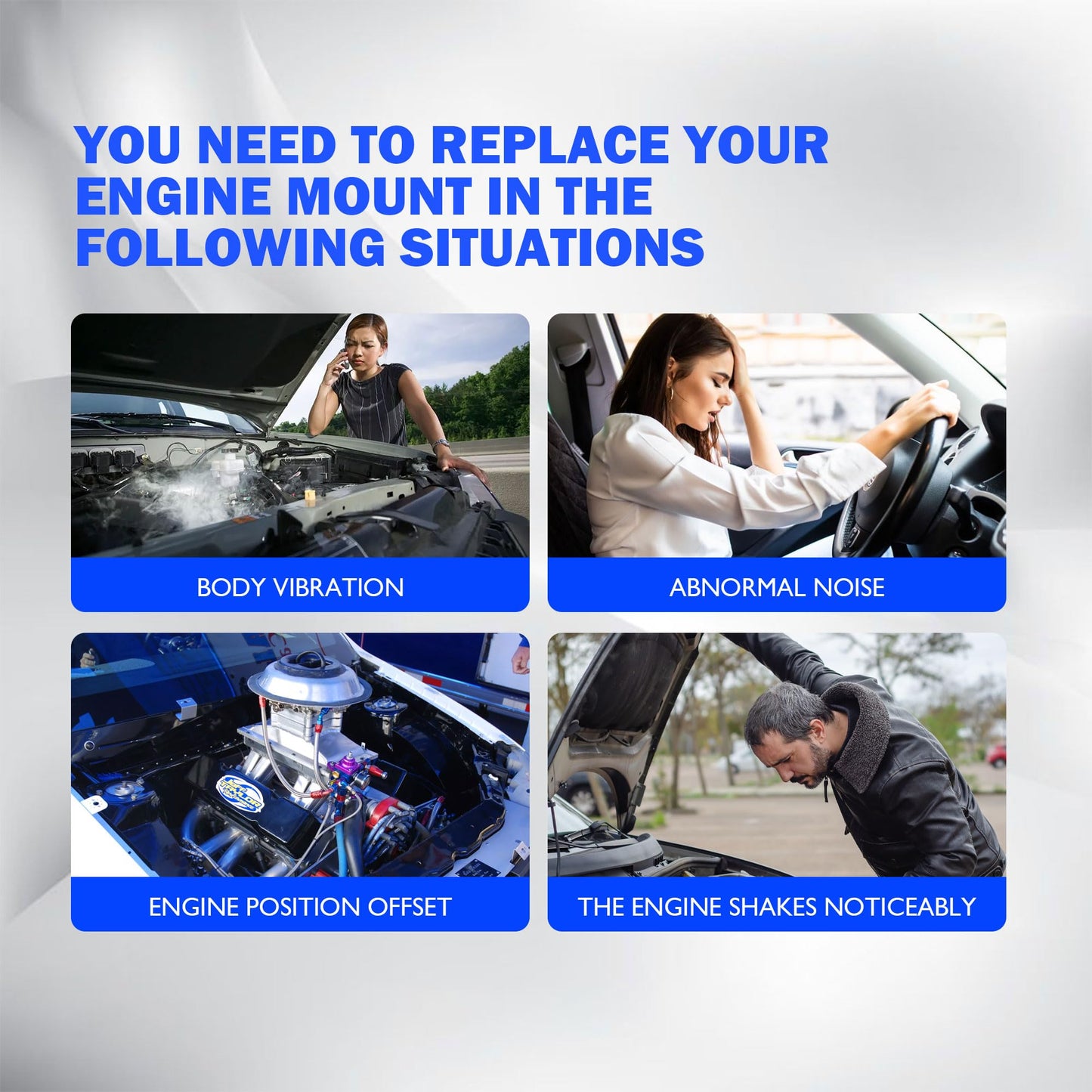 HiSport Engine Motor Transmission Mount Set - Compatible with Scion xB 2.4L 2008-2015 Replaces A62012 A62071 A62067 A62070