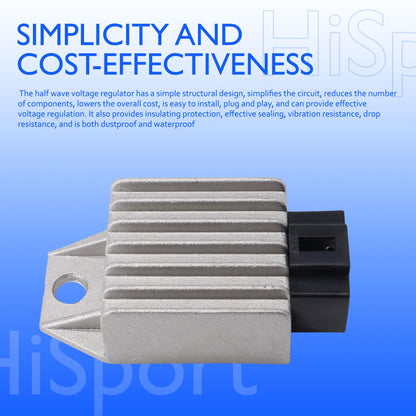 HiSport Voltage Regulator Rectifier - Compatible with Tao Tao AMT50-A1 CY50-A Roman 50 Verucci VC50TS-3M