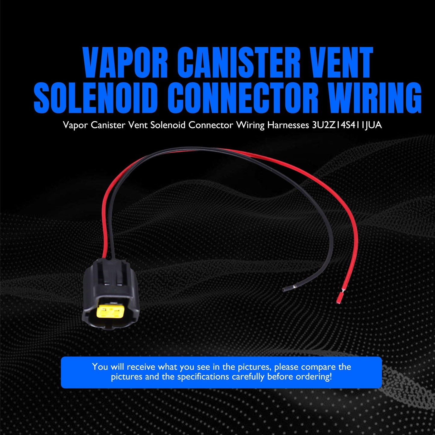 HiSport 3U2Z14S411JUA Vapor Canister Vent Valve/Solenoid Connector Compatible with Ford Mustang E-150 F-150 250 350 450 550 650 750, Jaguar, Lexus, Lincoln, Mazda, Mercury, Suzuki, Toyota 4Runner