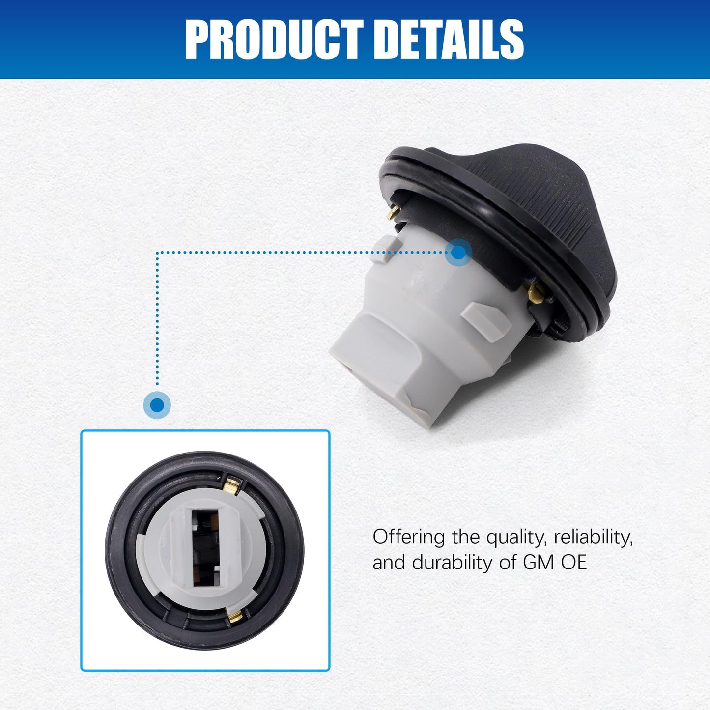 HiSport 84987048 Front Side Turn Signal Light Lamp Socket Compatible with Cadillac XTS 2013 2014 2015-2017, Chevrolet Chevy Blazer 2019-2022, Suburban 2015-2020, Tahoe 2015 2016 2017 2018 2019 2020