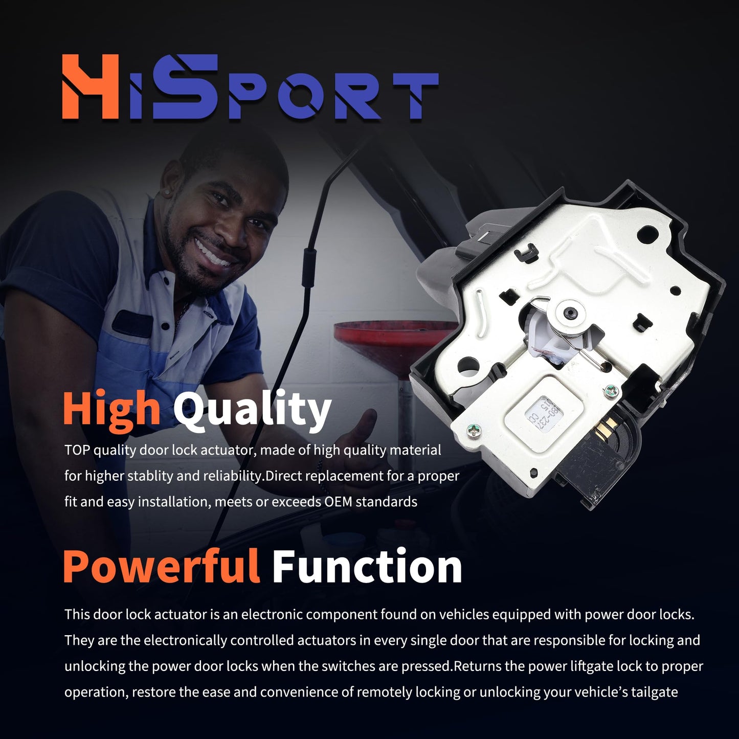 HiSport Rear Tailgate Power Trunk Lid Lock Actuator Motor Compatible with Lexus ES350 2007-2012 4-Door 3.5L V6 Replacement for 64600-33140 6460033140