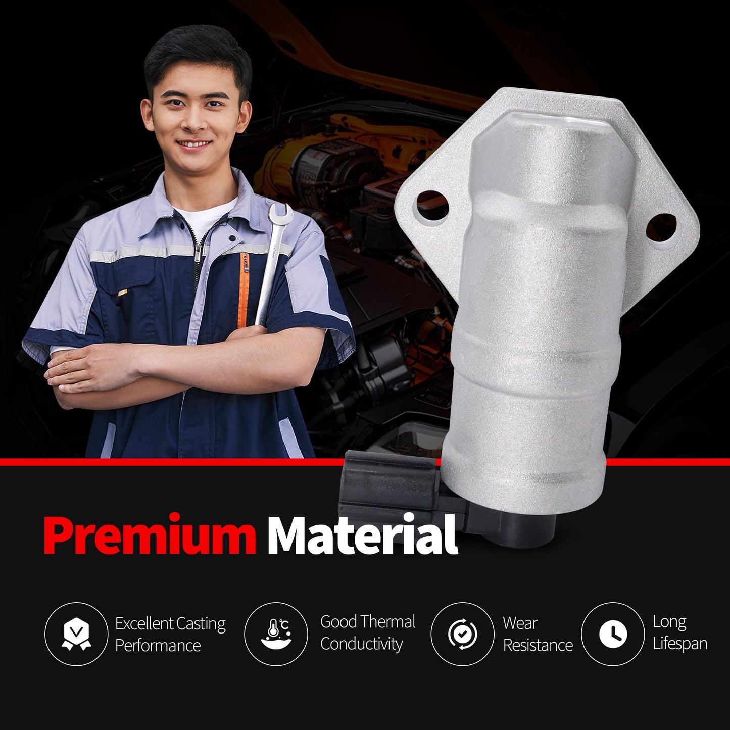 HiSport 2152058 1F2220660 Fuel Injection Idle Air Control Valve IAC Compatible with Ford Explorer Sport 2001-2003, Explorer Sport Trac 2001-2005, Ranger 2001-2011 & Mazda B4000 2001-2010