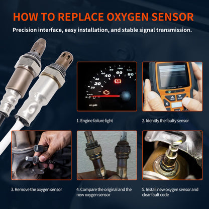 HiSport 234-9133 234-4905 Oxygen O2 Sensor Upstream Downstream 2PCS - Compatible with 2013 2014 2015 2016 2017 Nissan Altima 2.5L l4