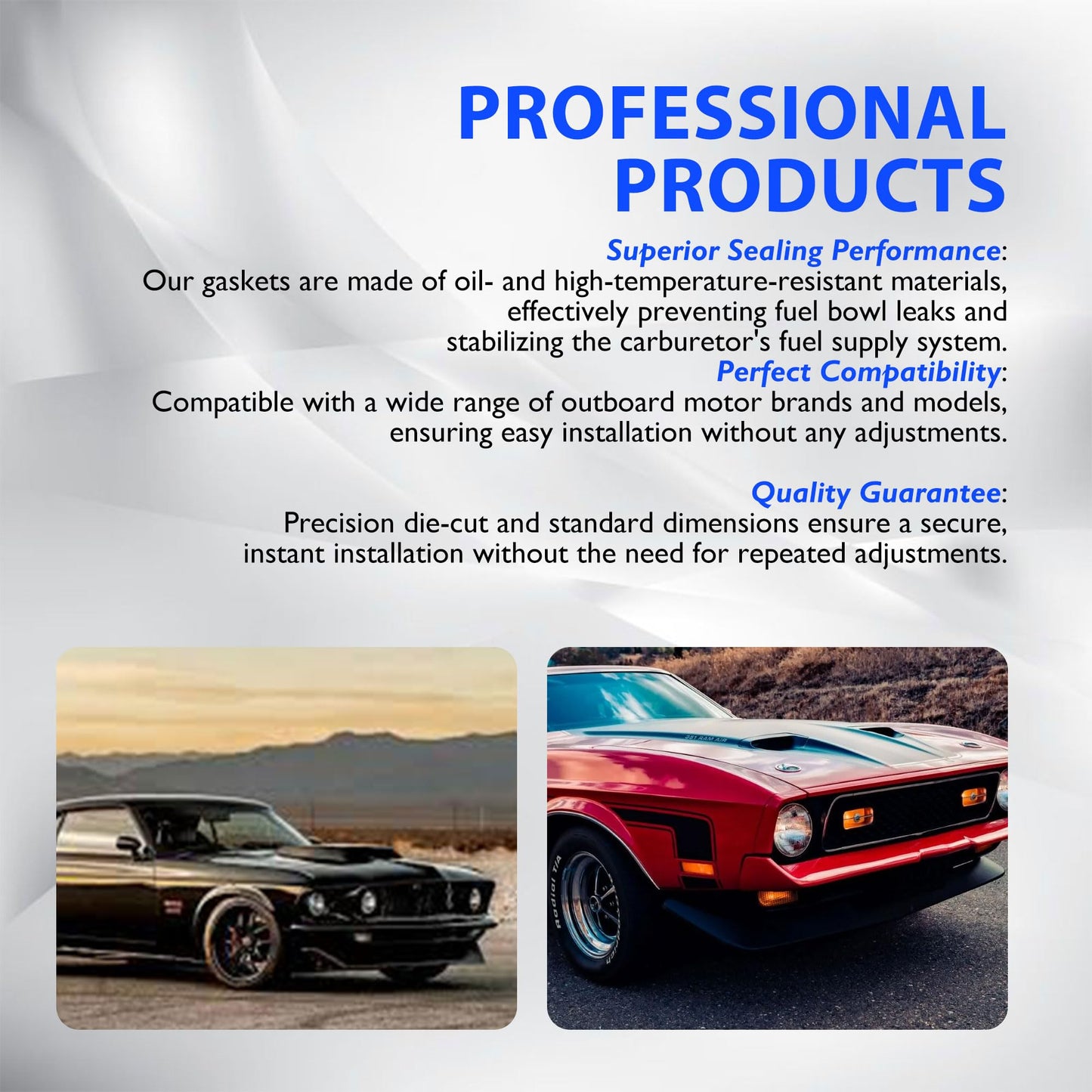 HiSport Carburetor Fuel Bowl Gasket Kit - Compatible with Holley Carburetor 2300 4150 4160 4165 4500 - Replace 108-200