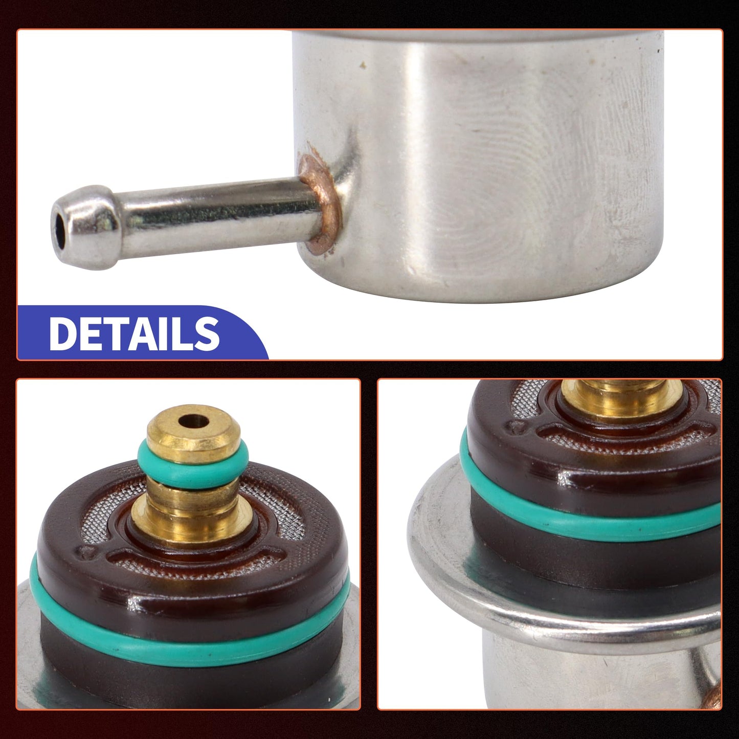 HiSport 0280160504 Fuel Pressure Regulator Compatible with BMW 328Ci 2000 328i 1999-2000 328is 1999 540i 1999-2003 740i 1997-2001 740iL 1997-2001 X5 2000-2004