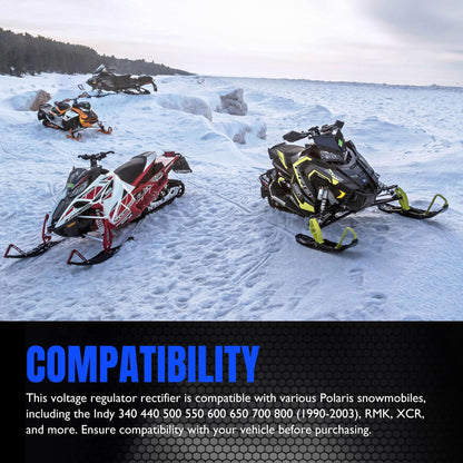 HiSport Voltage Regulator Rectifier - Compatible with Polaris Snowmobiles Replaces 4060122, 4060123, 4060092, 4060071, 2203873