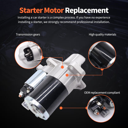 HiSport New Starter Motor 12645298 17986N - Compatible with Buick Cadillac Chevy GMC Pontiac Saturn Suzuki Malibu Traverse Acadia Limited Canyon Terrain G6 Torrent Aura Outlook Vue XL-7 2006-2019