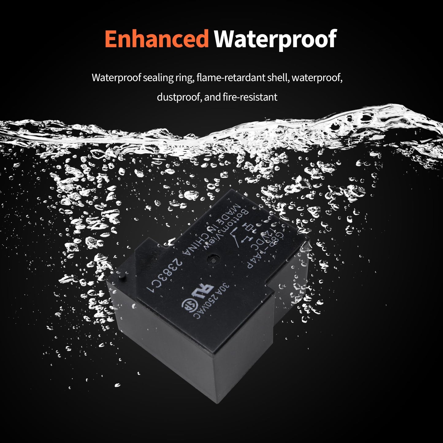 HiSport G8P-1A4P Fully-Sealed PCB Relay 30A 250VAC 12VDC 4-Pin SPST Compatible with PC Board or Panel-Mounted Applications, Solve F01 Code Problem of Dryer and Cooling Fan Failures & P0641/B1455