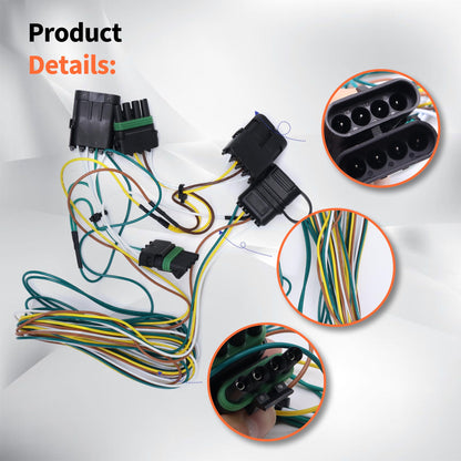 HiSport Vehicle-Side Custom 4-Pin Trailer Wiring Harness 55315 41125 Compatible with Chevy GMC