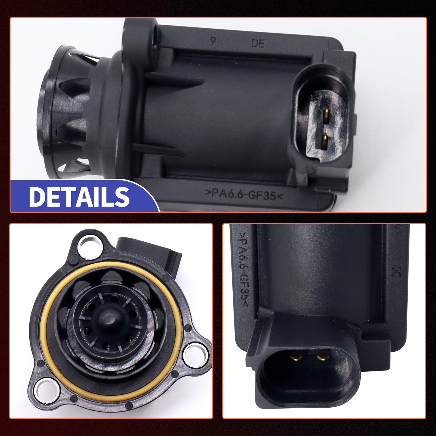 HiSport Turbocharger Bypass Valve, Cutoff Bypass Diverter Valve 06H145710D Compatible with Volkswagen CC Eos GTI Jetta Passat Tiguan Beetle & Audi A3 A4 A5 A6 TT Quattro