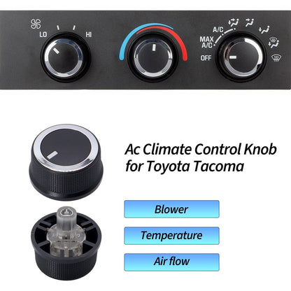 HiSport 3PCS 84141127 AC Temperature Control Knob Switch Button Compatible with Chevrolet Chevy Express 1500 2500 3500 4500, Cargo, Pasajeros, GMC Savana 2008 2009 2010 2011 2012 2013 2014 2015 2016