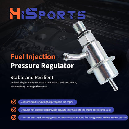 HiSport Fuel Injection Pressure Regulator Replacement for Toyota Pickup for Volkswagen Eos Jetta for Audi A3, 3.0bar,Replaces PR4134