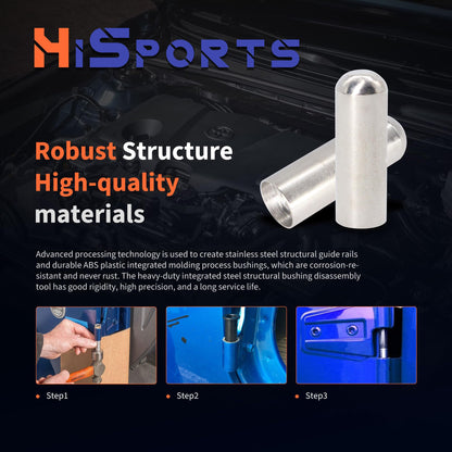 HiSport Door Bushing Removal Tool Hinge Liners Door Pin Guides - Compatible with Jeep Wrangler JK JKU JL JLU Gladiator JT 2007-2020
