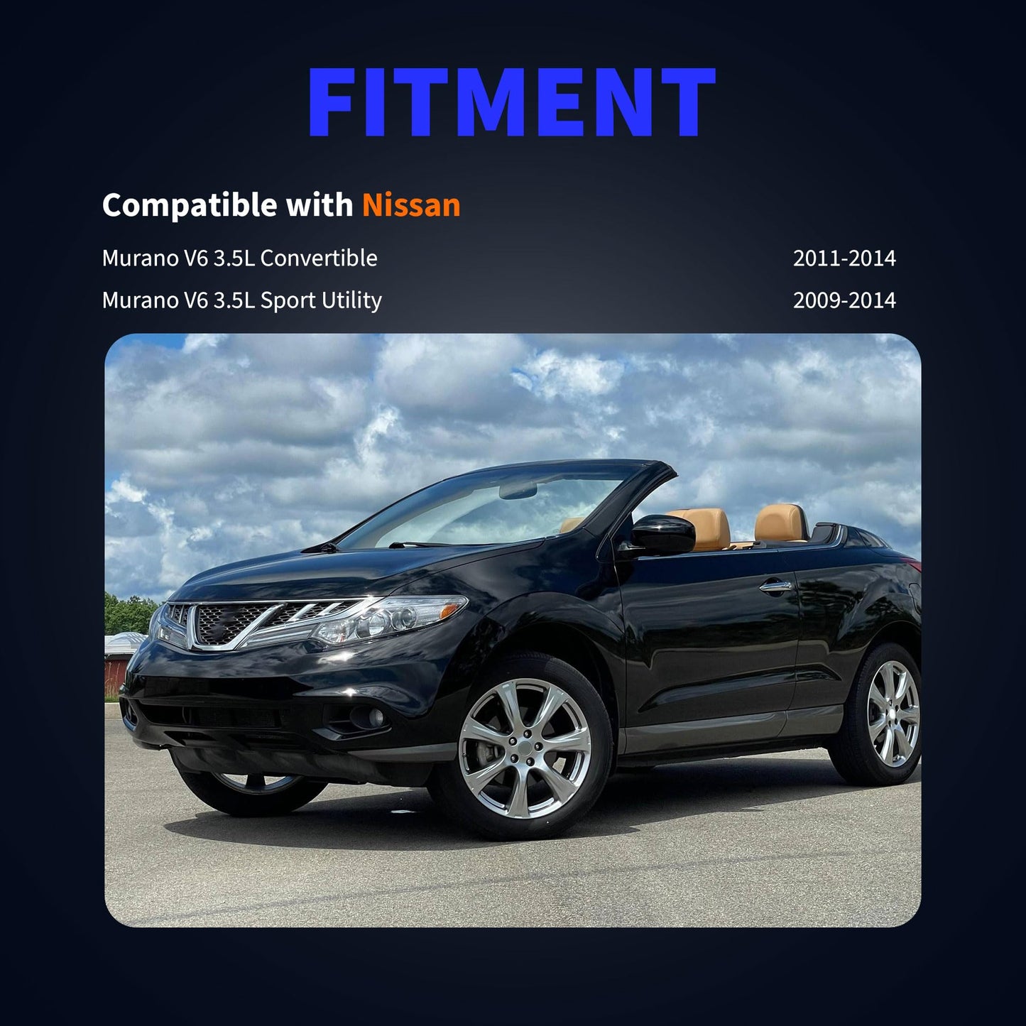 HiSport Front Left or Right ABS Wheel Speed Sensor Compatible with Nissan Murano V6 3.5L 2009-2014 Front Driver or Passenger Side Replaces 47910-1AA0A, 479101AA0A ALS2500